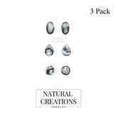 dendritic opal earrings